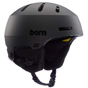 bern, macon 2.0 mips snow helmet, matte black, large
