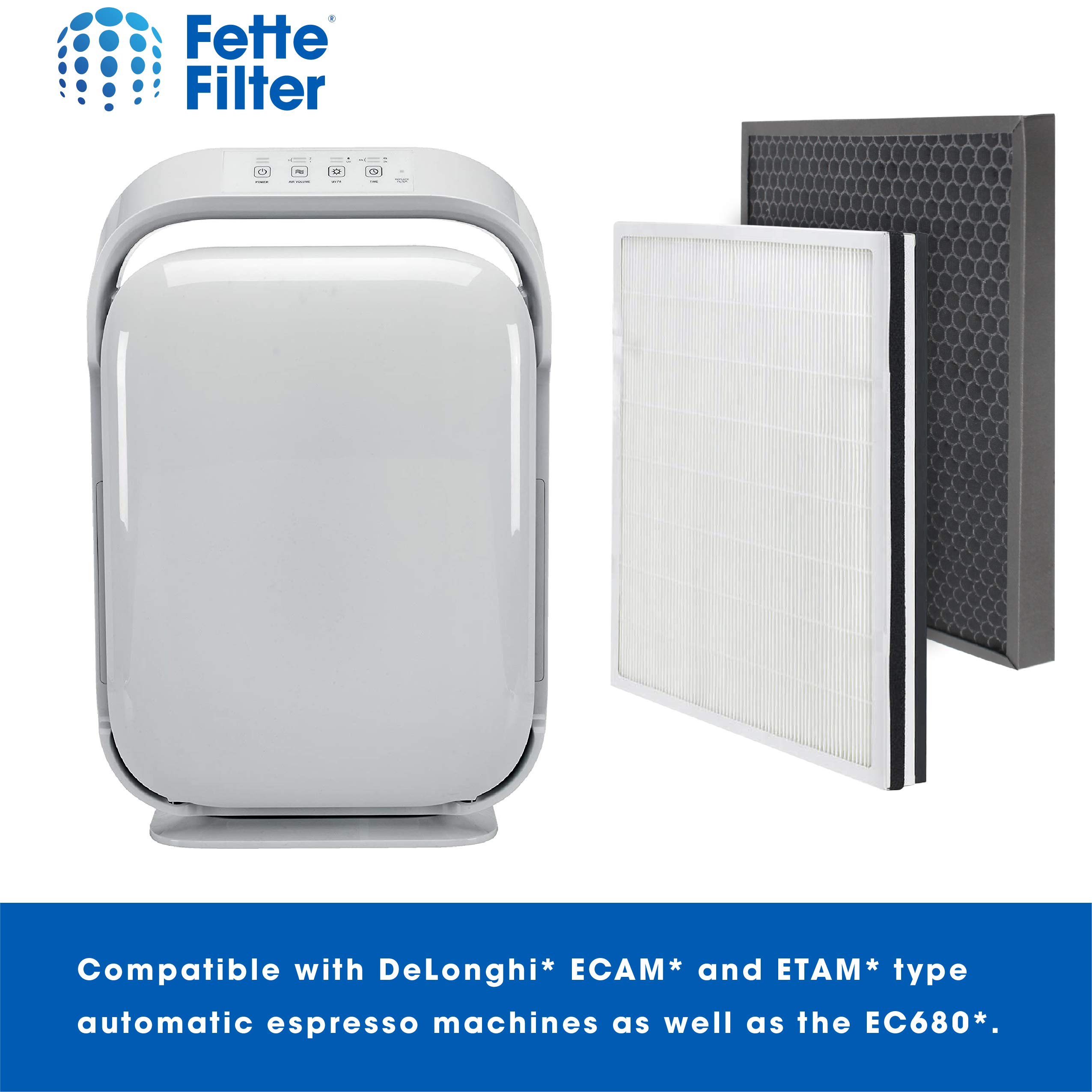 Fette Filter - FLT9200 True Hepa H13 Air Purifier Filter H and Carbon Combo Pack Compatible with FLT9200 for AC9200 AC9200WCA Air Purifier 2 True HEPA & 2 Carbon Filter Included.