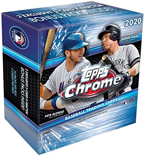 2020 Topps Chrome MLB Baseball MEGA box (40 cards PLUS 10 exclusive X-Fractor parallel cards)