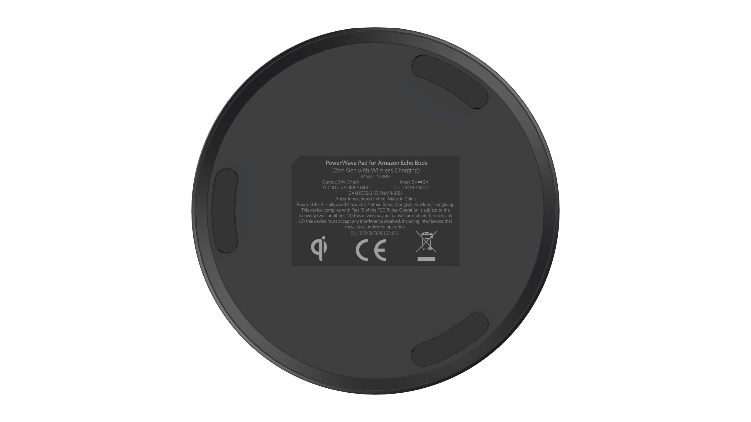 Made for Amazon PowerWave 5W Wireless Charging Pad for Amazon Echo Buds (2nd Gen with Wireless Charging)