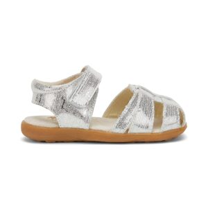 See Kai Run - Kaisa Sandal for Little Kids, Silver, Toddler 13