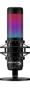hyperx quadcast s rgb usb condenser microphone with shock mount for gaming, streaming, podcasts