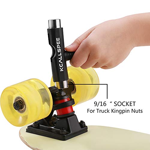 KCALLSPEE Skateboard Tool, All-in-One T Tool for Skating and Allen Key with Cross Screwdriver Head, Multi-Function Portable Skate Tools, Universal for Longboard Skateboard and More