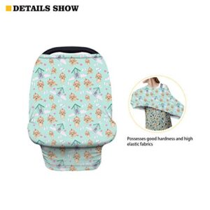 TOADDMOS Sunflower with Bee Car Seat Cover for Babies,Nursing Cover,Soft Breathable Infant Carseat Canopy,Shopping Cart/High Chair/Stroller Covers(You are My Sunshine)