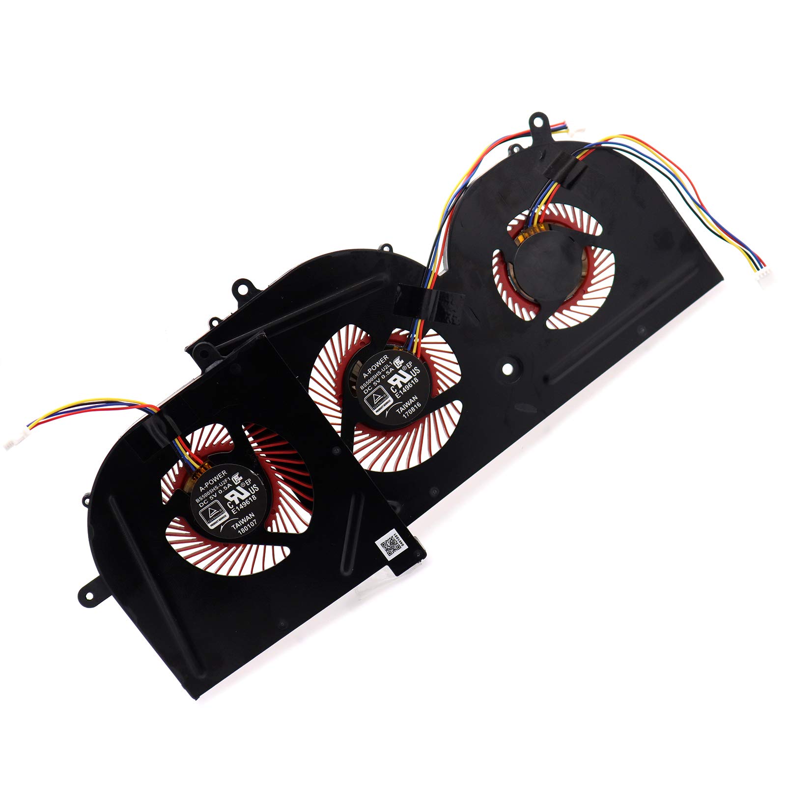 Deal4GO GPU Cooling Fan w/CPU Fan Replacement for MSi GS63 GS63VR GS73VR GS62 MS-16K2 MS-16K3 MS-16K4 MS-16K5 MS-17B1 MS-17B2 BS5005HS-U2F1 BS5005HS-U2L1