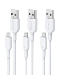 anker lightning cable(3-pack), powerline ii [3ft mfi certified] charger cable/sync lightning cord compatible with iphone se 11 11 pro 11 pro max xs max xr x 8 7 6s 6 5, ipad and more