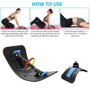 Back Stretcher, Upper and Lower Back Massager, Pain Relief for Back Herniated Disc, Sciatica, Scoliosis, Multi-Level Back Extension Lumbar Support