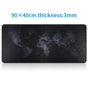 EFISH XX Large Gaming Mouse Map Pad 900×400×3MM (35.40X15.7X0.12 inch),with Non-Slip Base,Waterproof and Foldable Pad,Desktop Pad Suitable for Gamers,Suitable for Desktop,Office and Home,Black