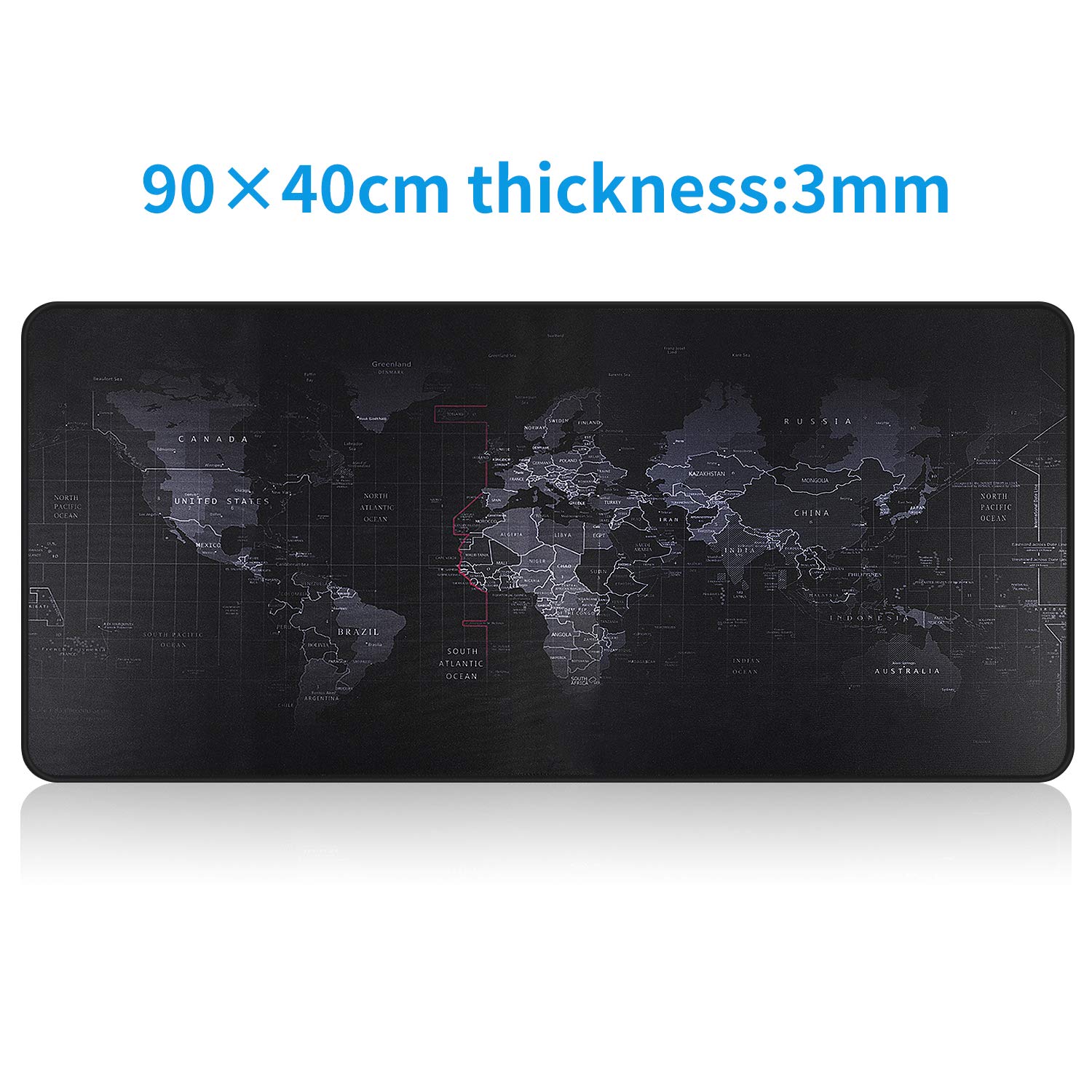 EFISH XX Large Gaming Mouse Map Pad 900×400×3MM (35.40X15.7X0.12 inch),with Non-Slip Base,Waterproof and Foldable Pad,Desktop Pad Suitable for Gamers,Suitable for Desktop,Office and Home,Black