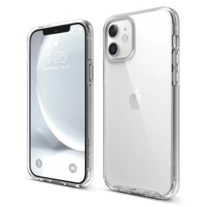 elago hybrid clear case compatible with iphone 12 case and compatible with iphone 12 pro case 6.1 inch (transparent) - shockproof bumper cover protective case