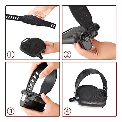 Bike Pedal Straps, 13 X 2.2 in Universal Exercise Pedal Straps for Bicycle Cycle Stationary Cycle, Adjustable Length Universal Pedal Stra Home Or Gym Feet Fixed Foot