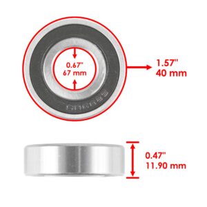 Caltric Spindle Ball Bearing Compatible with Toro 387820 1120423 109966