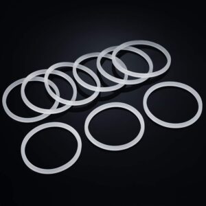 Zonon 9 Pieces Replacement Gasket Compatible with Wide Mouth Bottle Flip Lid Cap Silicone Replacement Gasket Seals 2 Inch Inner Diameter