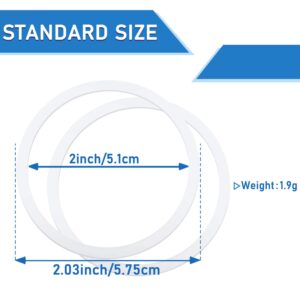 Zonon 9 Pieces Replacement Gasket Compatible with Wide Mouth Bottle Flip Lid Cap Silicone Replacement Gasket Seals 2 Inch Inner Diameter