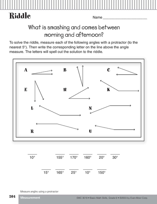 Measure Angles with a Protractor