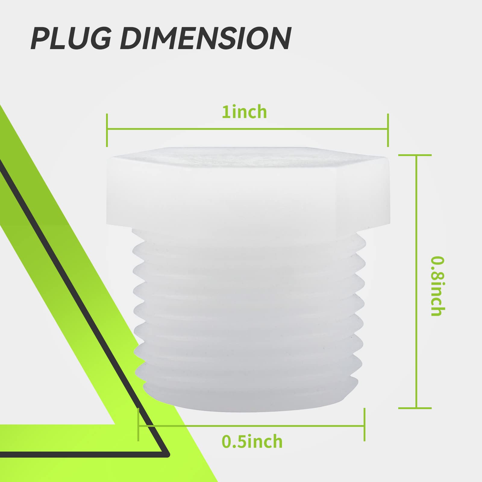 RV Water Heater Drain Plug Kit, Include Angled Wrench, 4 Pieces 1/2" NPT Replacement Plugs and 1 Roll PTFE Tape