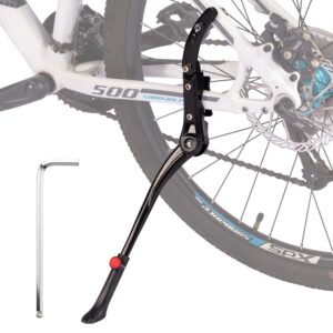 totonia bike kickstand - adjustable bike kickstand fits most 24" - 29" mountain bike aluminium alloy rear mount bike kickstand