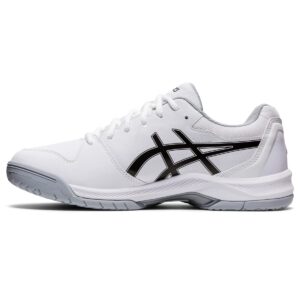 asics men's gel-dedicate 7 tennis shoes, 11, white/black