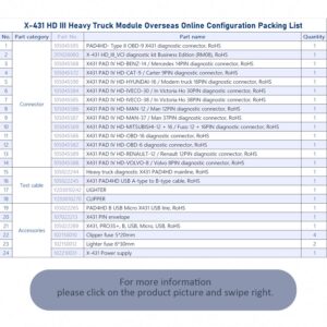 LAUNCH X431 Heavy Duty Truck Diesel Diagnostic Scan Tool ABS SRS OBD2 Scanner HD 3 Module for X-431 V+/Pro3/PAD