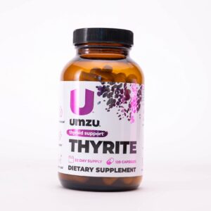 UMZU Thyrite - Supports Thyroid Health & Energy - with Magnesium, Zinc, Copper, Iodine & Selenium - 30 Day Supply - 120 Capsules