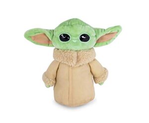 star wars: the mandalorian the child 8-inch small plush toy with pocket zipper | baby yoda plush clip-on doll | super soft stuffed animals plushie