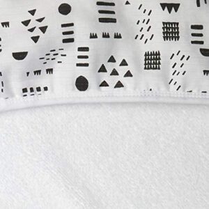 HonestBaby unisex baby 3-Piece Organic Cotton Hooded Towel & Washcloth Set Bandana, Pattern Play, One Size US