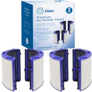 premium combi 360 glass true hepa filter for dyson pure air purifier model ph01 ph02 ph03 ph3a ph04 tp06 hp06 tp07 hp07 tp7a tp09 hp09 tp10 hp10 hp4b part # 970341-01 965432-01 (2-pack)