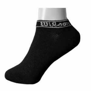 Wilson Men's Athletic Moisture Wicking Low-Cut Socks, 5 Pack Multipack, Black, Shoe Size: 6-12