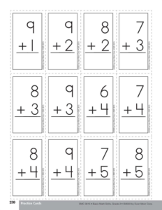 flash cards for addition, subtraction, multiplication