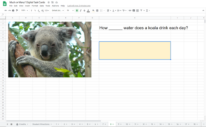 much or many? aussie style! digital task cards for distance learning: excel