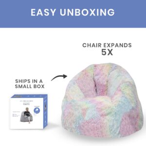 Delta Children Snuggle Foam Filled Chair, Toddler Size (for Kids Up to 6 Years Old), Tie Dye