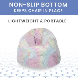 Delta Children Snuggle Foam Filled Chair, Toddler Size (for Kids Up to 6 Years Old), Tie Dye