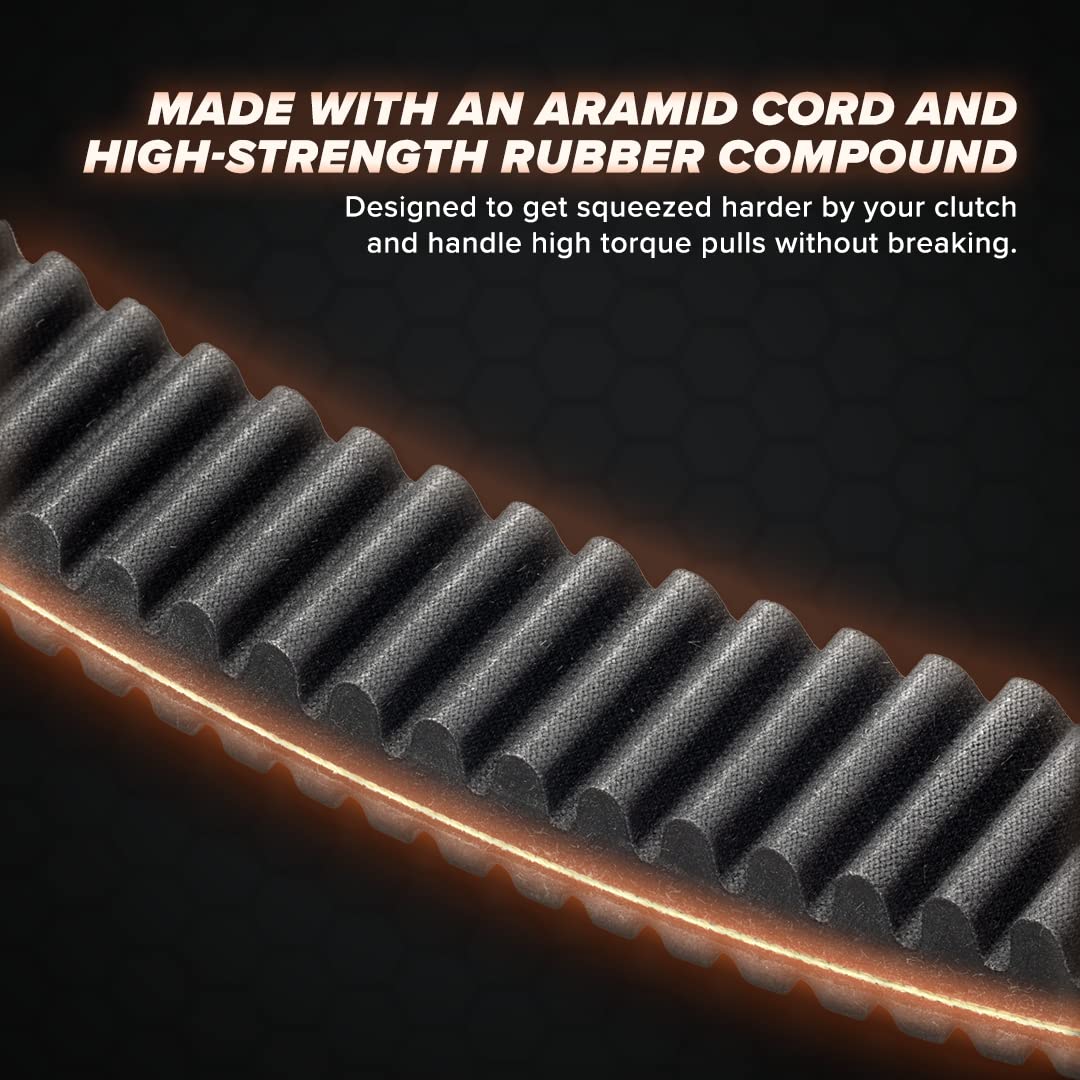 SuperATV World's Best CVT Drive Belt for 2018+ Polaris Ranger XP 1000/2019+ Ranger XP 1000 Crew | Smooth Engagement | Ultra-High 400HP Shock Load Rating | Ultra-Strong Aramid Fiber Cord