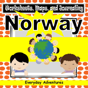 norway notebooking pages, worksheets, and maps for grades 3 through 6 (geography)