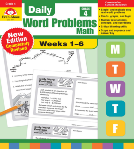 daily word problems math, grade 4, weeks 1–6