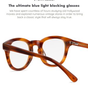 Christopher Cloos - Passable Bourbon - Danish Design Blue Light Glasses for Men & Women - Fashion designer glasses - Computer Glasses - Unisex - Non Prescription - Prescription Ready