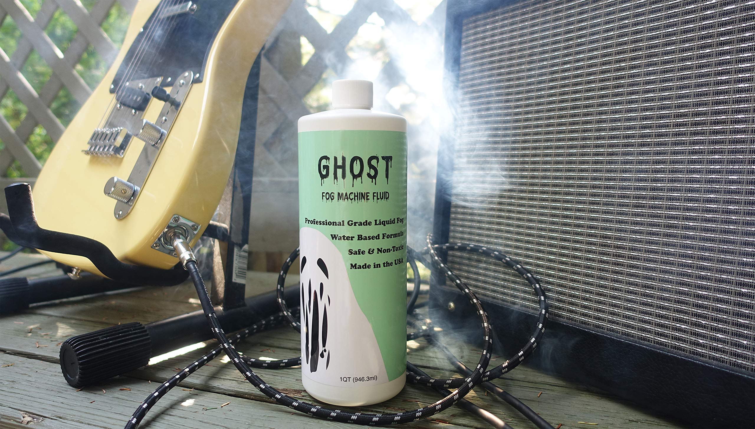 GHOST Fog Machine Fluid - High Density Fog Juice for Water Based Foggers (1 Quart) - Non-Toxic