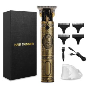 hair clippers for men, professional hair trimmer t-blade trimmer electric haircut kit cordless rechargeable zero gapped edgers clippers beard trimmers grooming kit men's gift