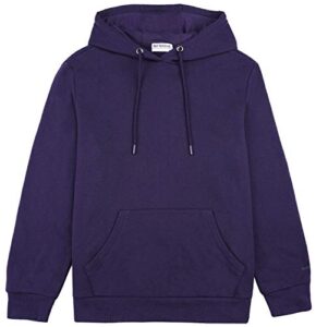 betterchic men's hooded sweatshirt long sleeve soft brushed fleece hoody classic drawstring pullover hoodie (navy,xl