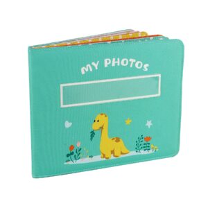 baby's my first photo album of dinosaur theme, soft cloth photo album with color pages for 10 pictures 4x6 inch