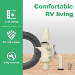 13168 Upgraded RV Toilet Water Valve Kit, Compatible with Thetford Aqua Magic IV Toilets High and Low Models