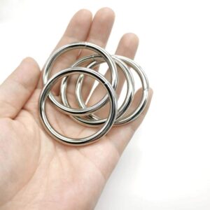 Ewparts Metal Rings for Macrame Metal Rings for Crafts 2 inch for Macrame Plant Hangers Dog Collars 10 Pack 5mm Thick Welded Heavy Duty Metal O Rings 2 in Buckle for Macrame Ring 50mm O Rings Metal