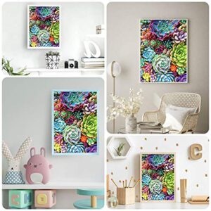 5D Diamond Painting Succulents Kits,Most Popular DIY Decoration, Used for Bedroom, Dining Room, and Home Decoration. 5d Square Diamond Painting, Gift for Parents and Children (12/16) inch