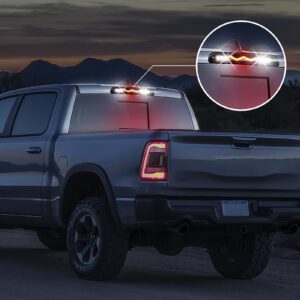 LED Third 3rd Brake Light Fit for Ford Ranger 1993-2011, Fit for Ford F250/ F350/ F450/ F550 Super Duty, Explorer Sport Trac 2001-2005, Fit for Mazda B2300/ B4000 1994-2010 (Black Housing Smoke Lens)