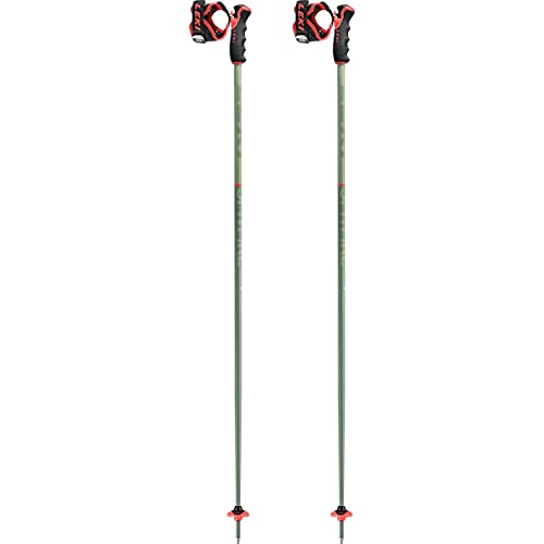 LEKI Spitfire 3D Ski Pole Pair - Olive/Red 125