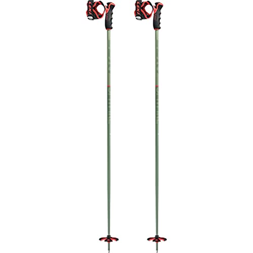 LEKI Spitfire 3D Ski Pole Pair - Olive/Red 125