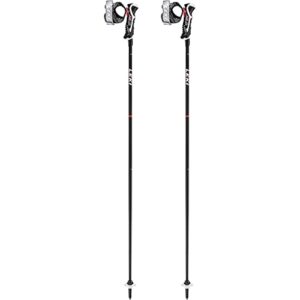leki carbon 14 3d ski pole pair - black/red 125