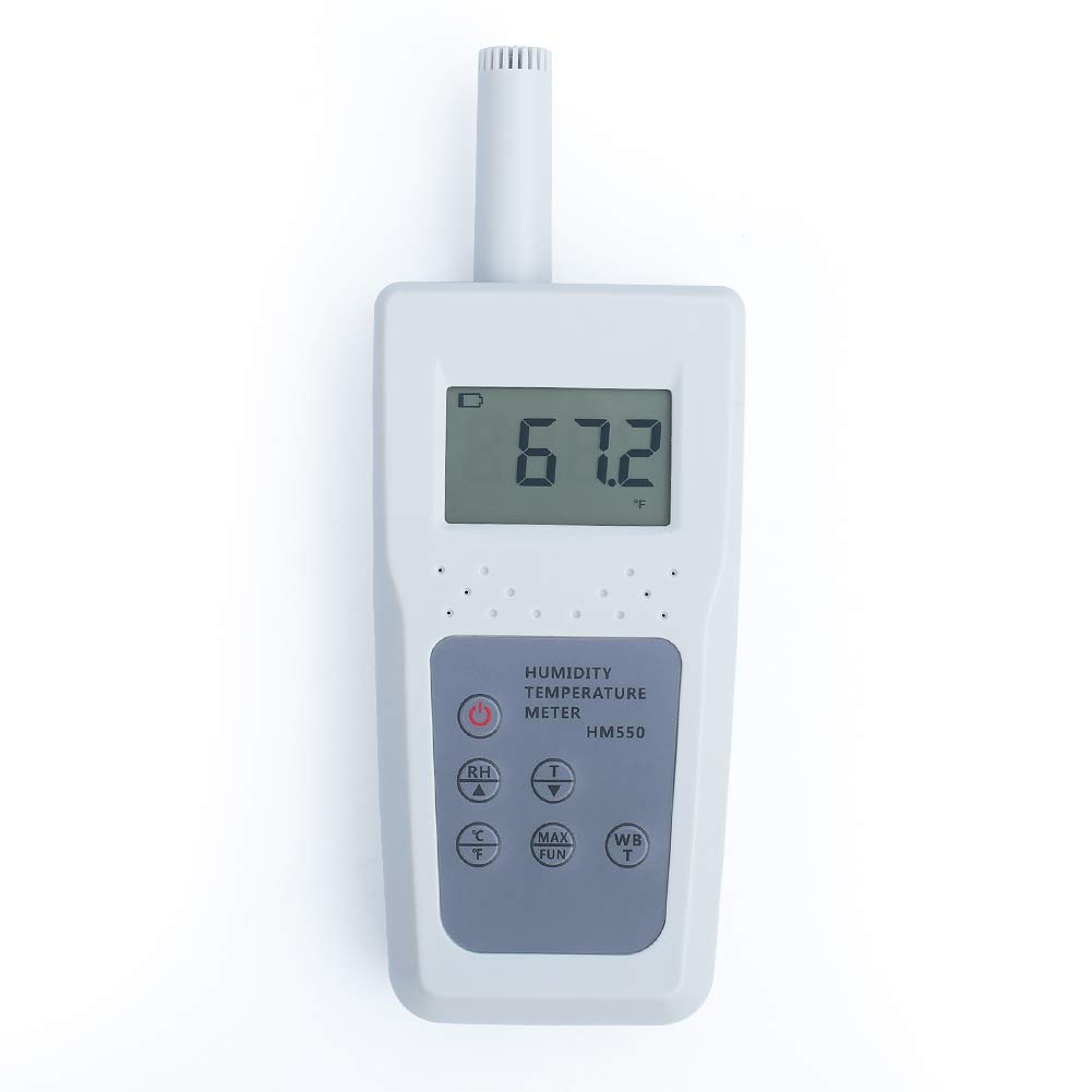 AMTAST Psychrometer Humidity Meter Temperature Tester Hygrometer Humidity Gauge HM550