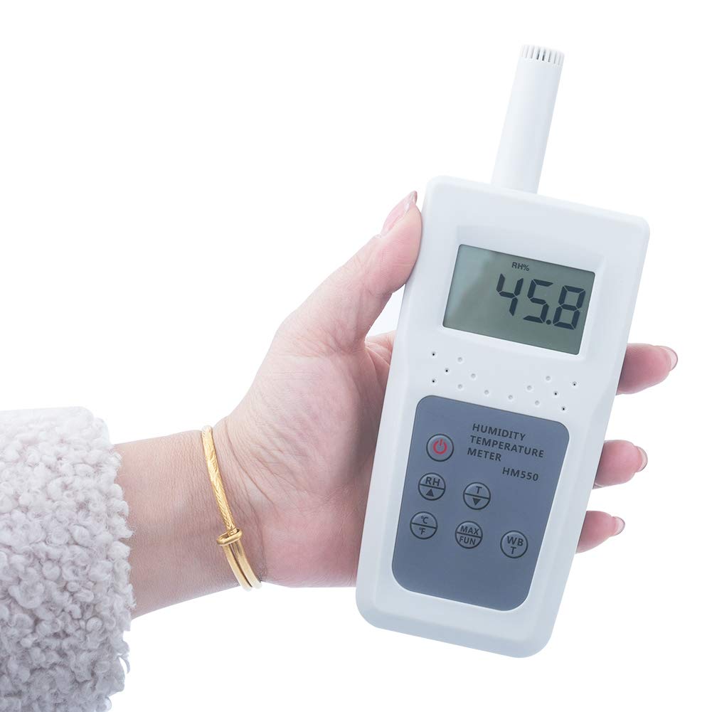 AMTAST Psychrometer Humidity Meter Temperature Tester Hygrometer Humidity Gauge HM550