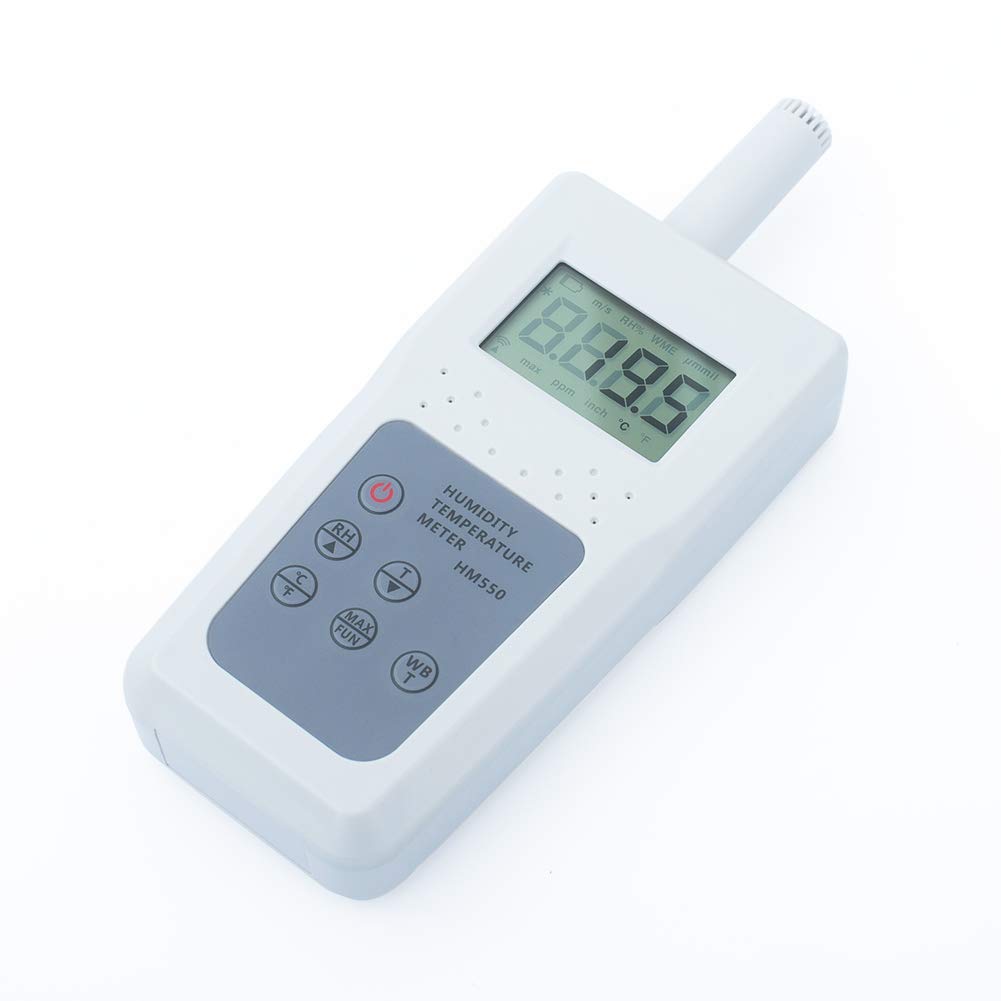 AMTAST Psychrometer Humidity Meter Temperature Tester Hygrometer Humidity Gauge HM550